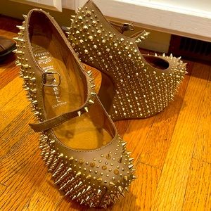 Jeffrey Campbell leather spike shoes